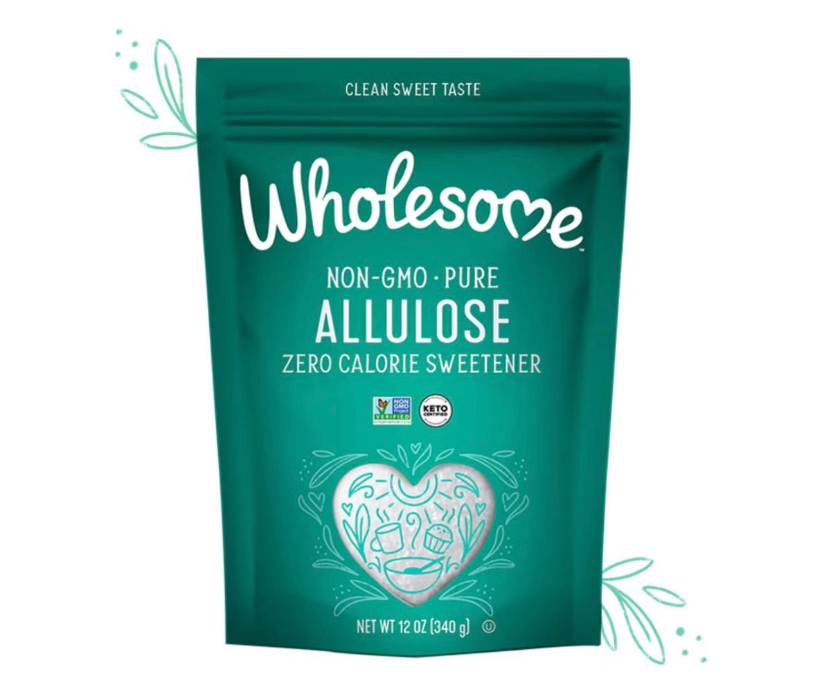WHOLESOME ALLULOSE ZERO CALORIE GRANULATED SWEETENER. Best by April 2028.