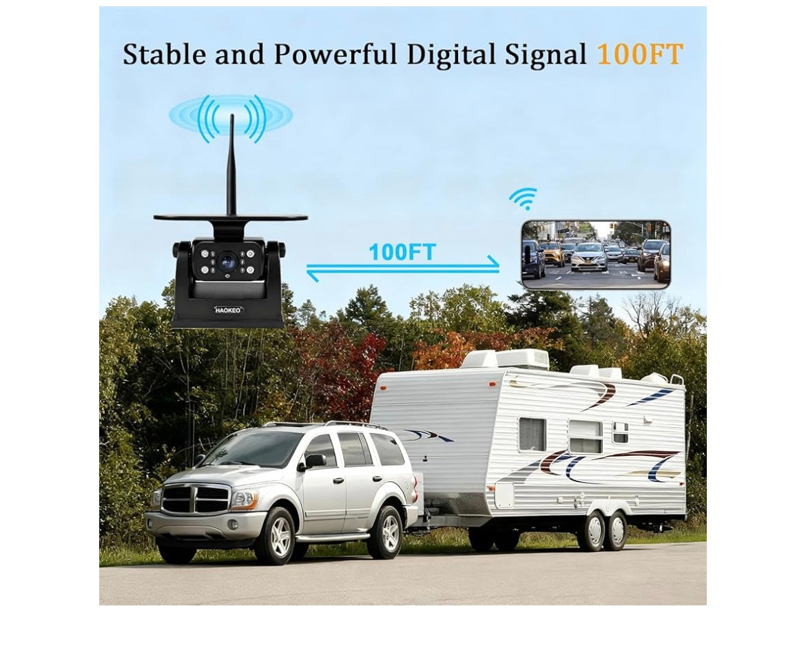 Magnetic solar wireless backup camera