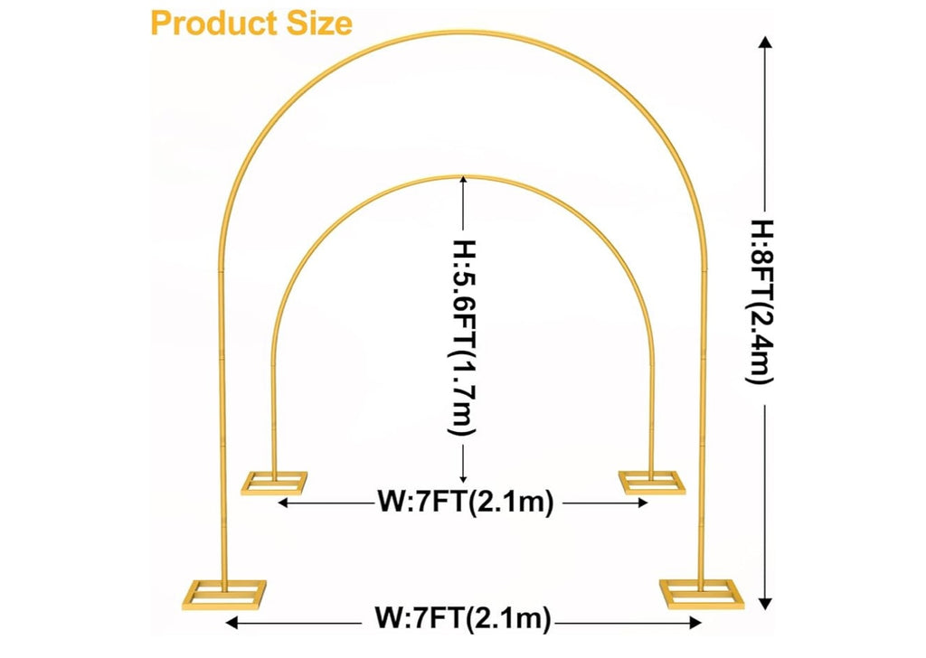 Gold Arch Backdrop Stand.