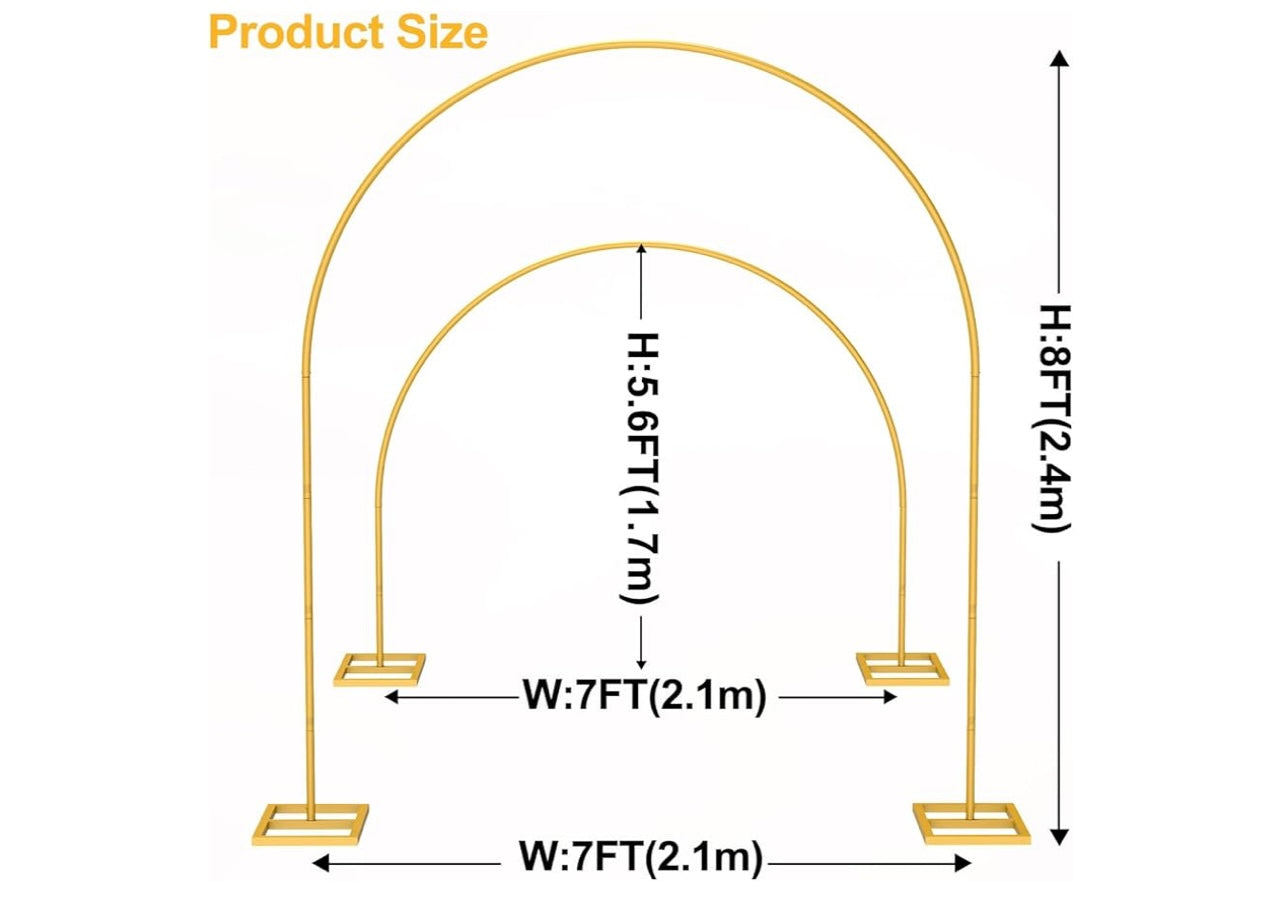 Gold Arch Backdrop Stand.