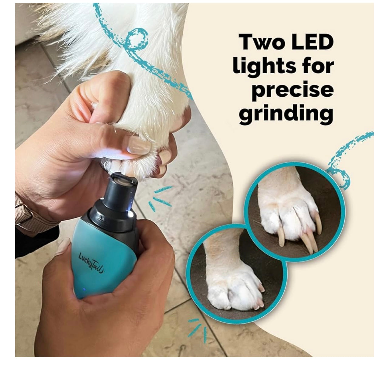 Lucky Tails Pet Nail Grinder.