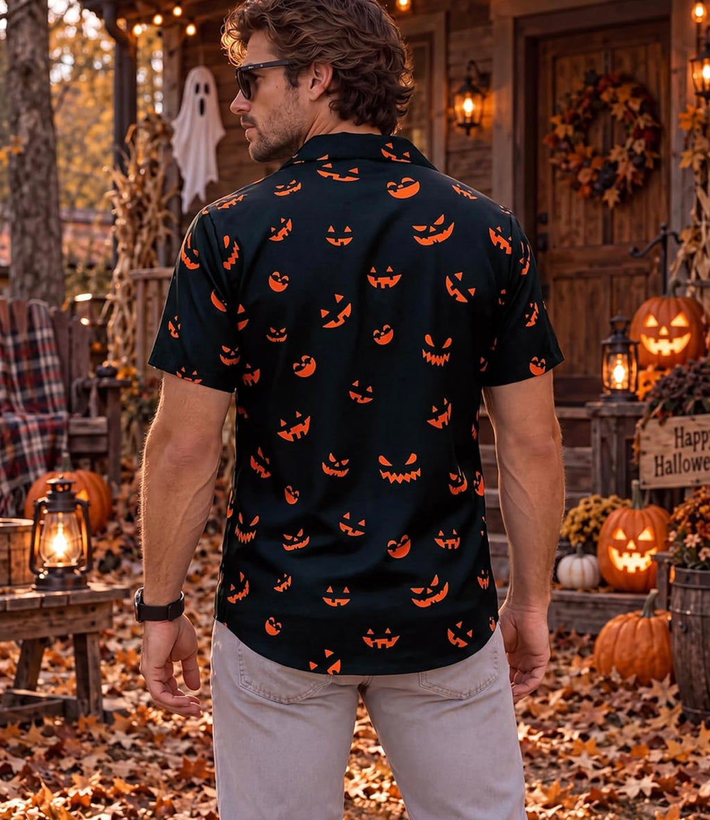Funky Hawaiian Shirt for Men Palm Beach Shirts Tropical Vacation Clothes