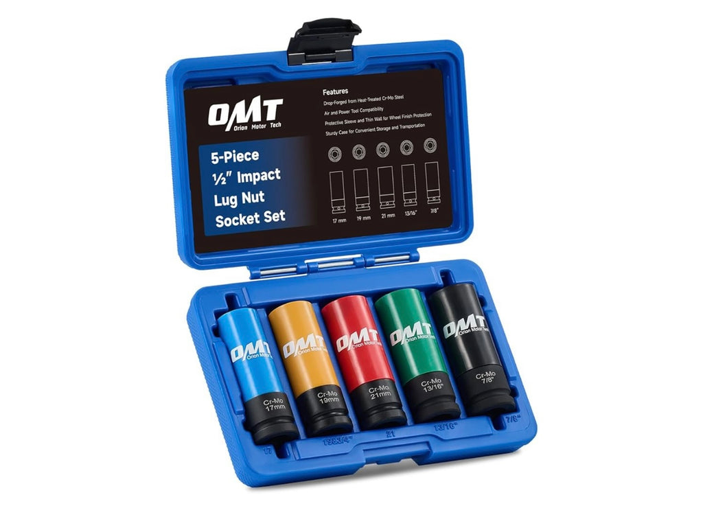 OMT 1/2” Impact Lug Nut Socket Set.