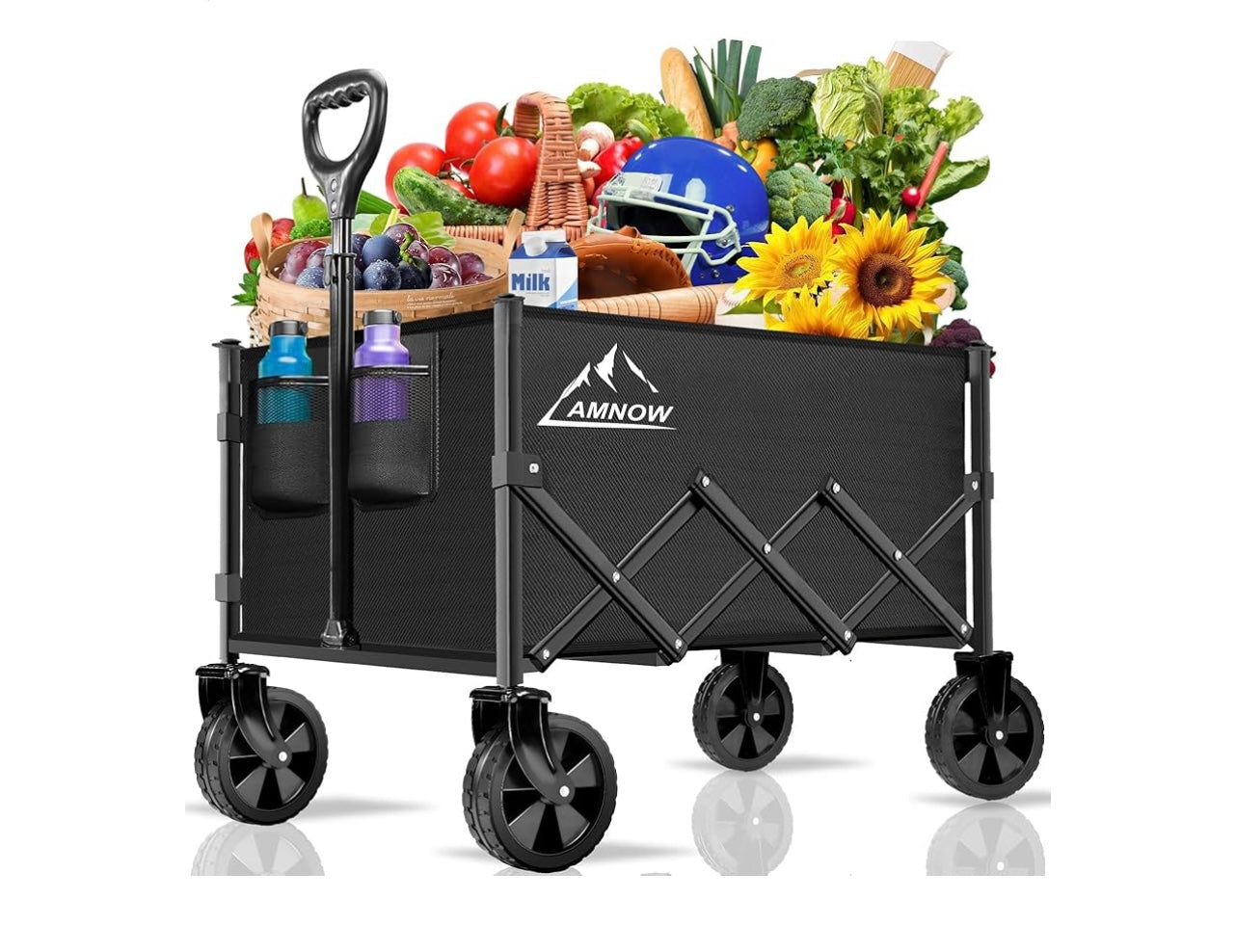 AMNOW Collapsible Folding Wagon Cart.