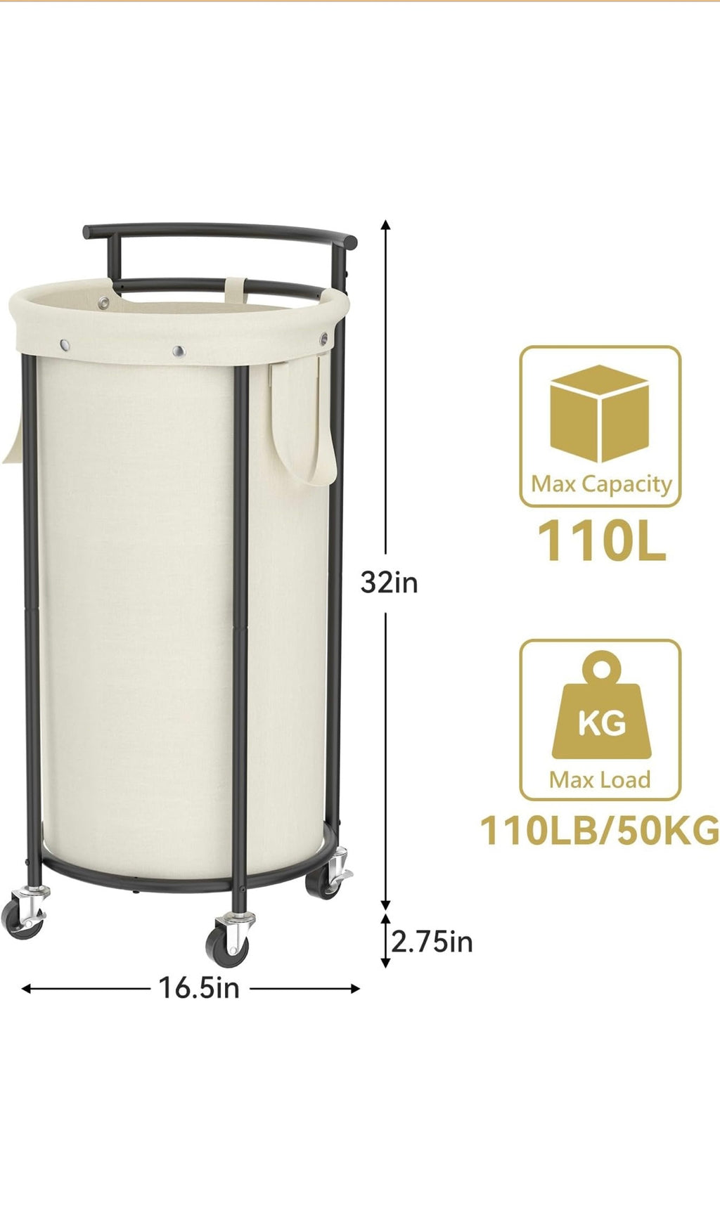 110L laundry hamper