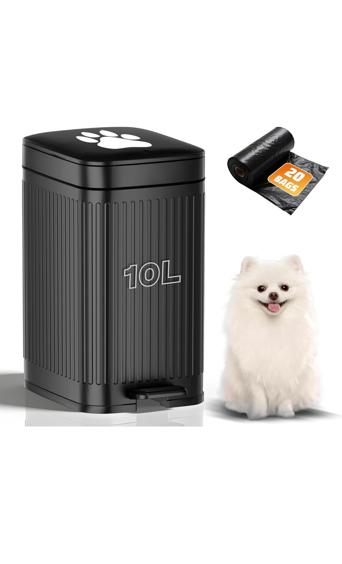Dog poop trash can