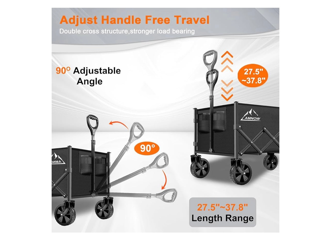 AMNOW Collapsible Folding Wagon Cart.
