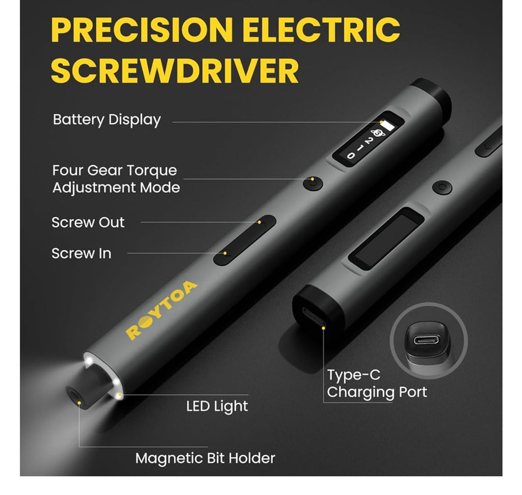 ROYTOA 81 pieces precision Electric screw driver set