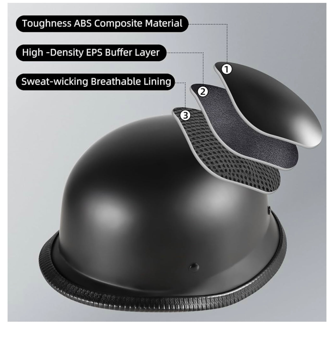 Preotee German Style Motorcycle Helmet.