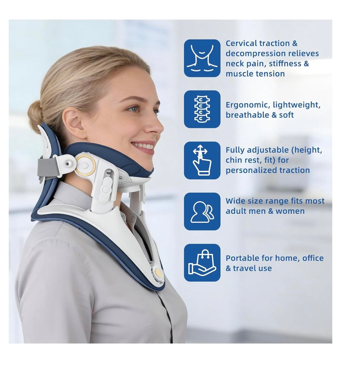 Neck stretcher cervical traction device