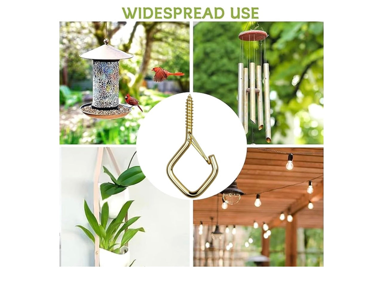 42pcs Metal Gold Eye Screw Hooks.