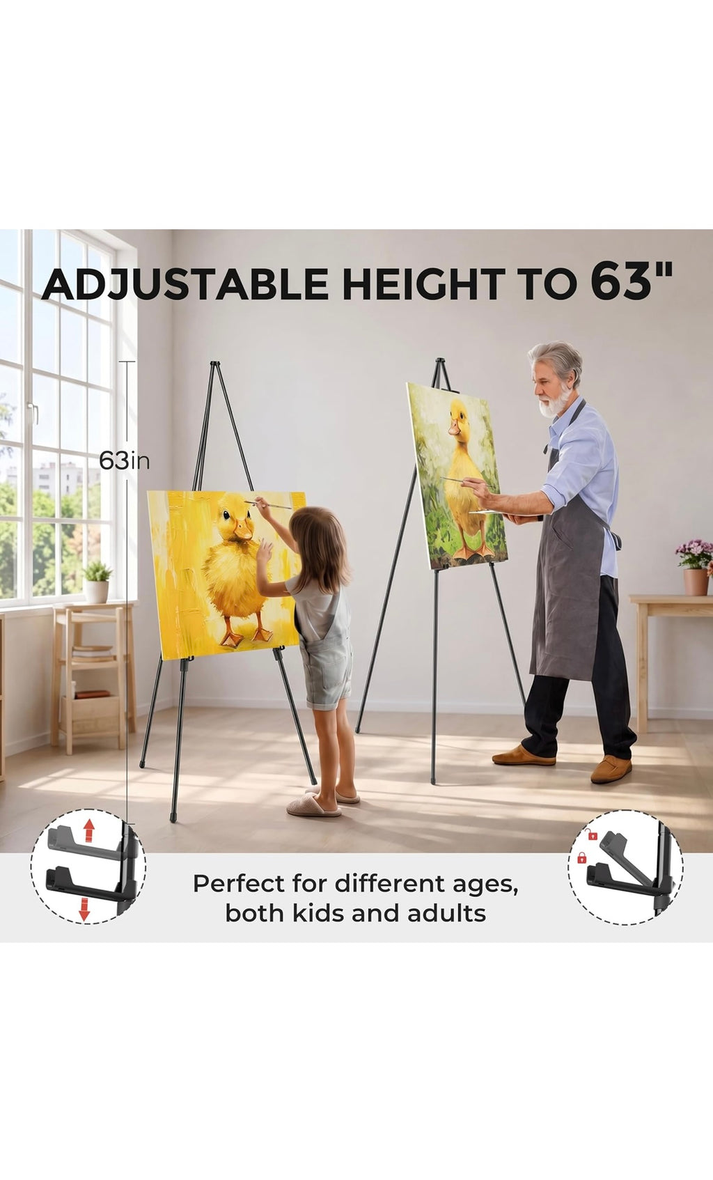 Black easel stands for sign 8 pack