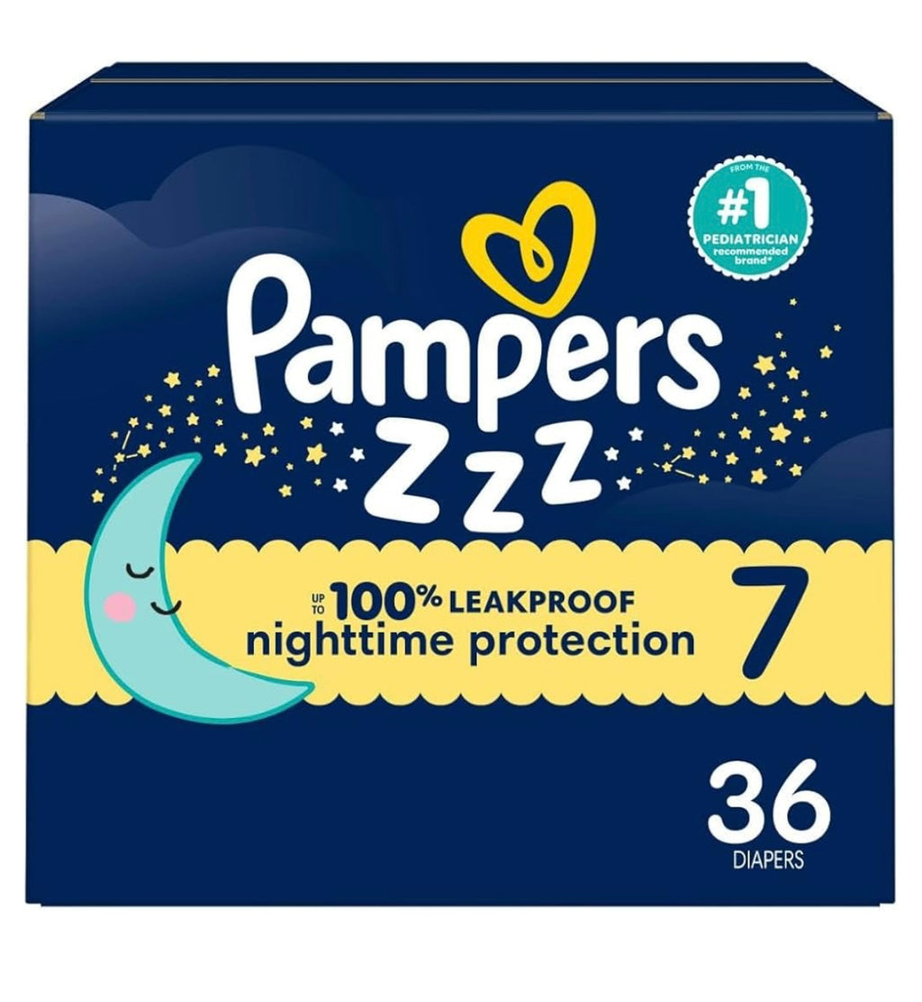 Pampers overnight diapers size 7