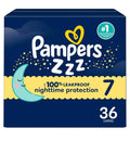 Pampers overnight diapers size 7