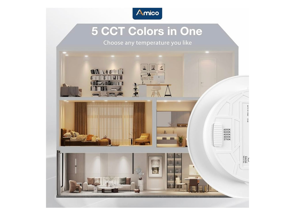 Amico 5/6” LED Recessed Downlights.