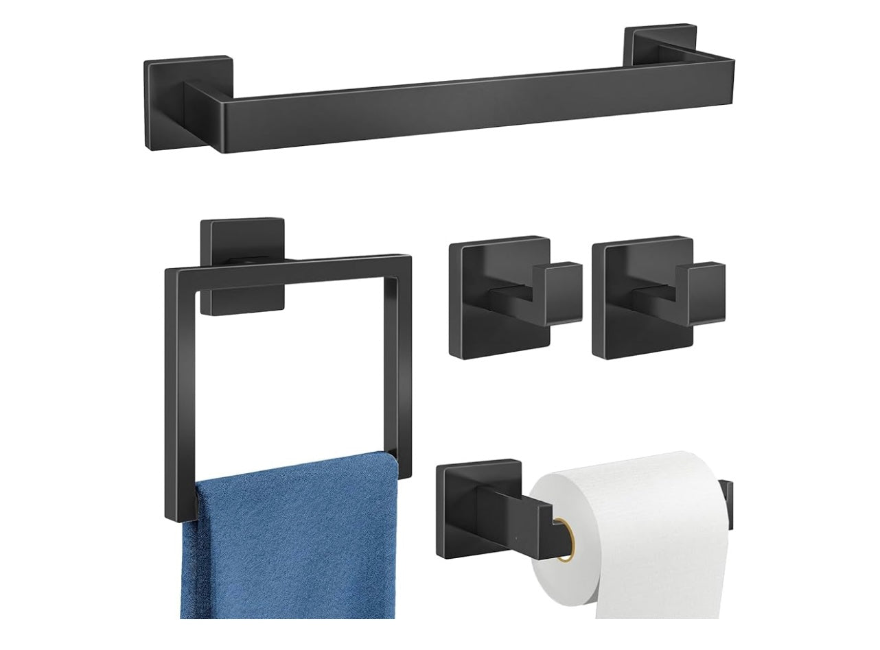 Gypie 5 piece Bathroom hardware set.