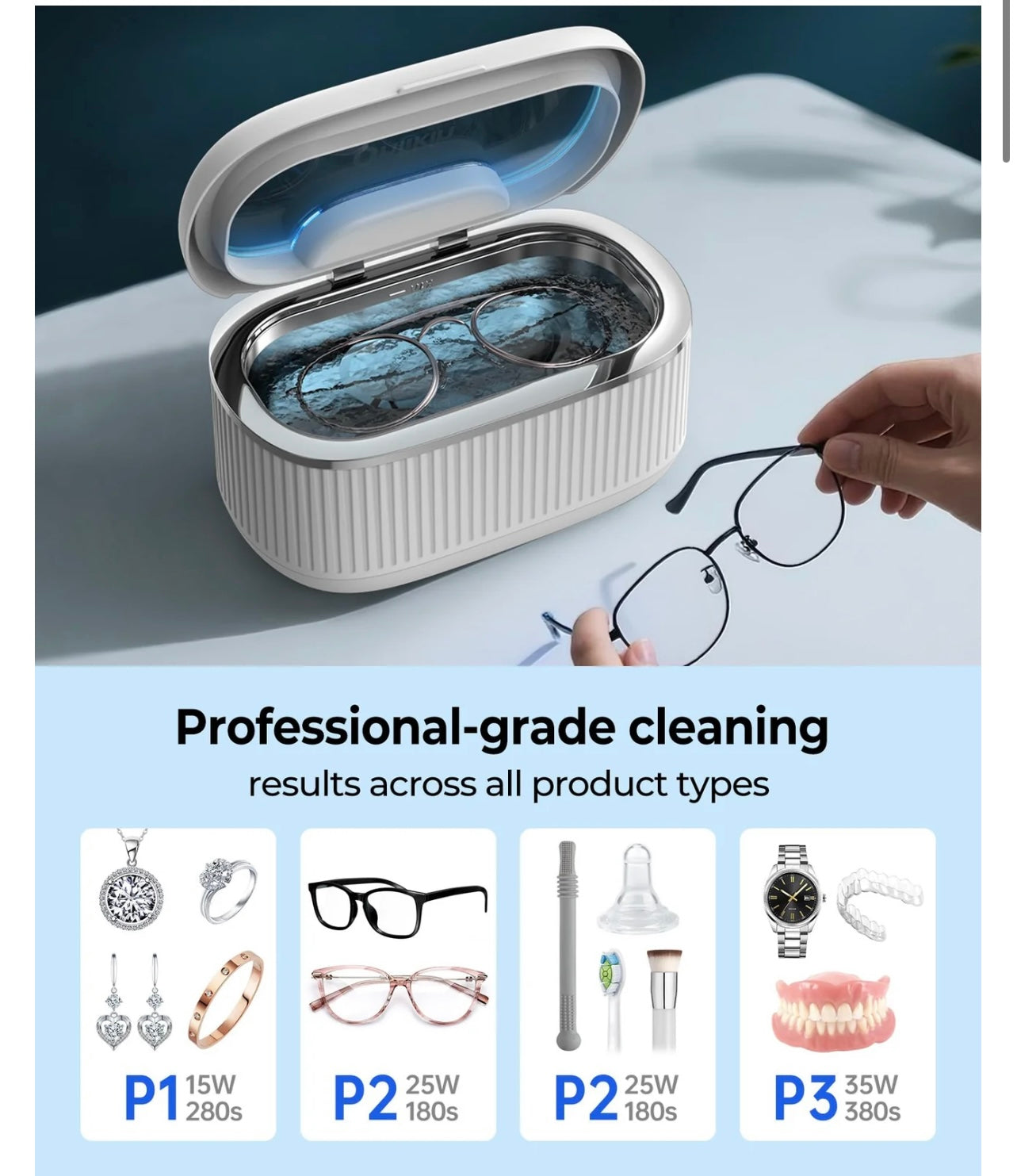 Onlikin 35W Ultrasonic Jewlery Cleaner.