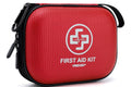 Mini First Aid Kit - 150 Piece Small Waterproof Hard Shell Medical Kit for Home, Car, Travel, Camping, Truck, Hiking, Sports, Office, Vehicle & Outdoor Emergencies- Small First Aid Medical Kit (Red)