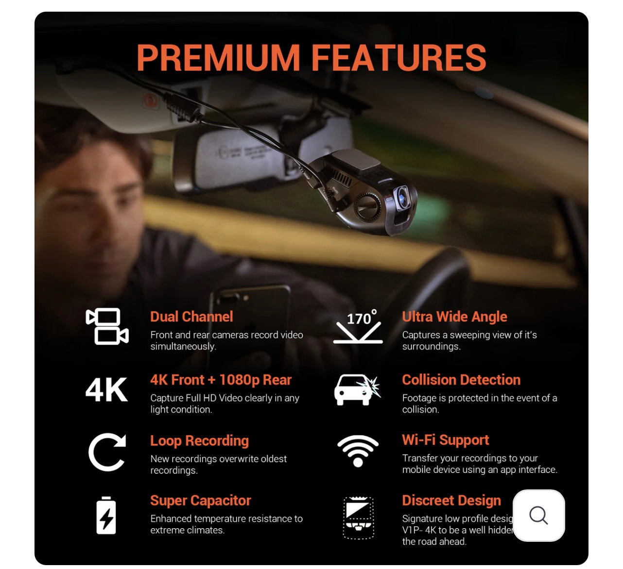 Rexing V1P-4K Dash Cam.