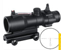 Onhunt 4x32 Prism Scope With Red Optic Fiber.