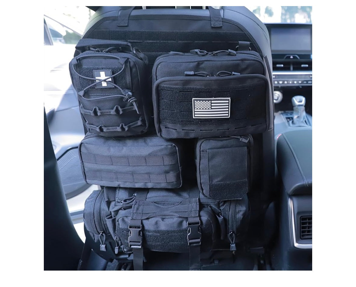 Car seat back organizer bag