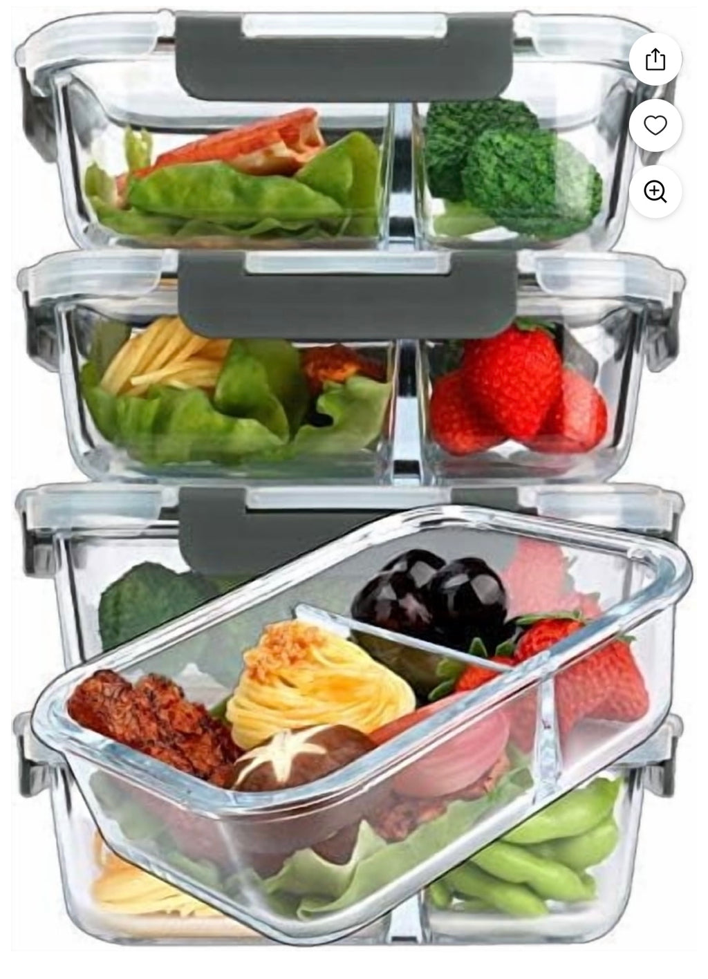 MCIRCO Glass Meal Prep Containers.