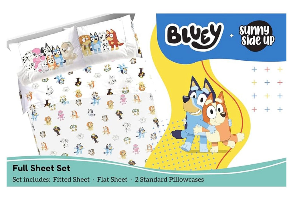 Sunny Side Up Bluey and Friends sheet set