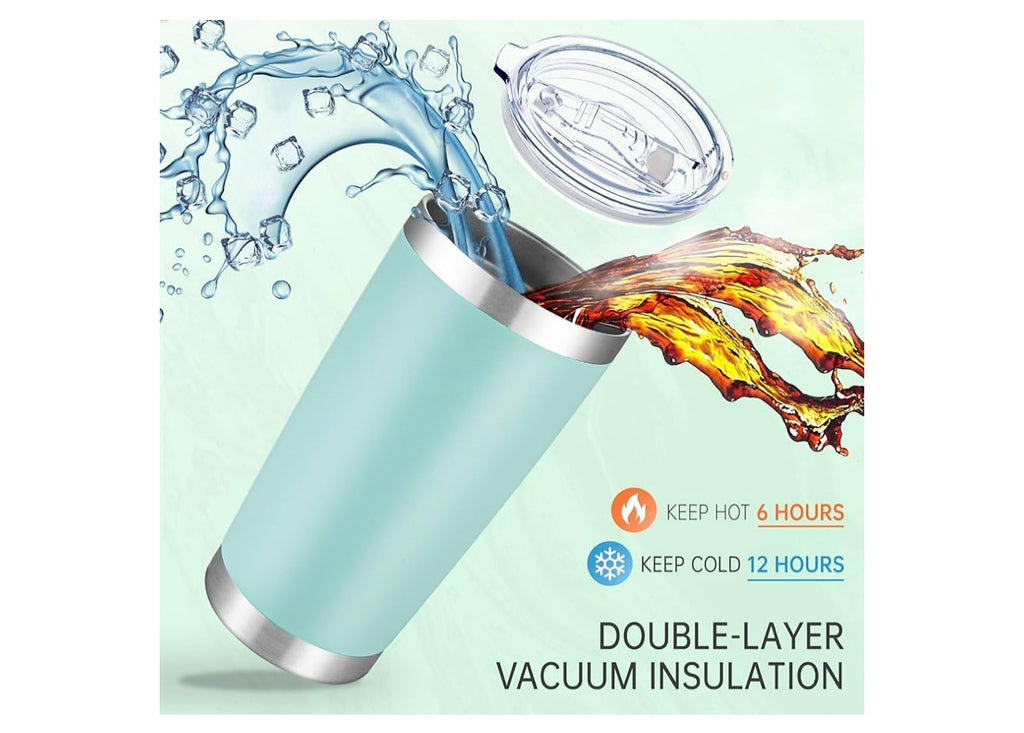 Cool Yoleb 20oz Turquoise Metal Tumblers.