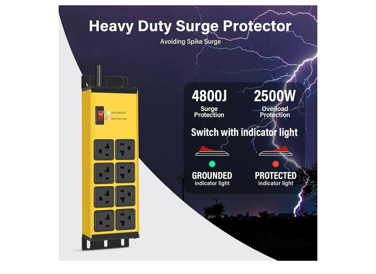 Heavy Duty Power Strip Surge Protector.