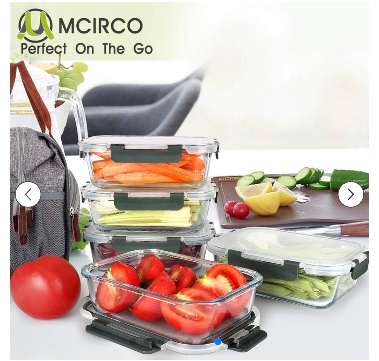 MCIRCO Glass Meal Prep Containers.