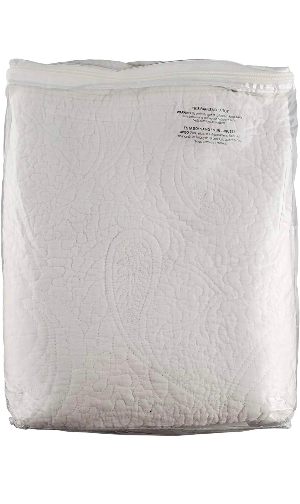 Paisley quilted cotton bed skirt