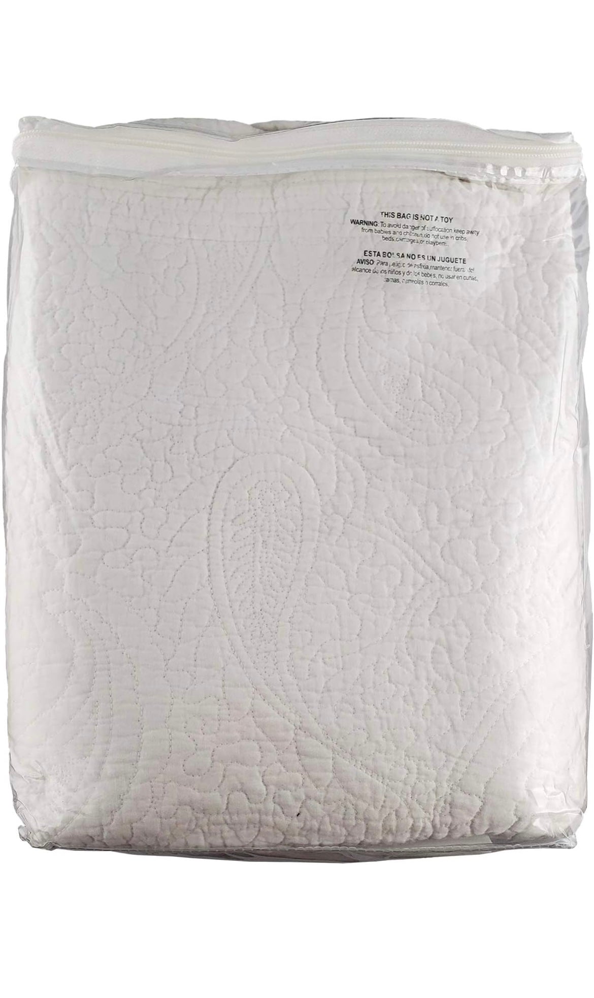 Paisley quilted cotton bed skirt