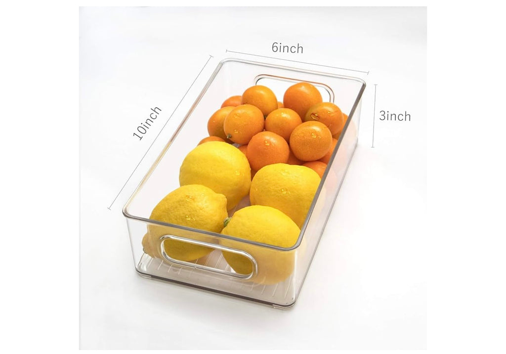 Stackable Refrigerator Organizer Bins.