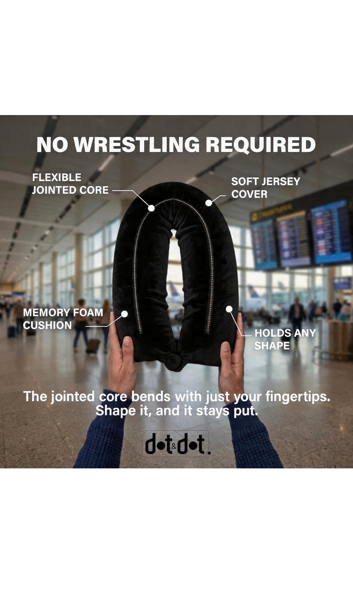 Dot&dot twist memory foam travel pillow