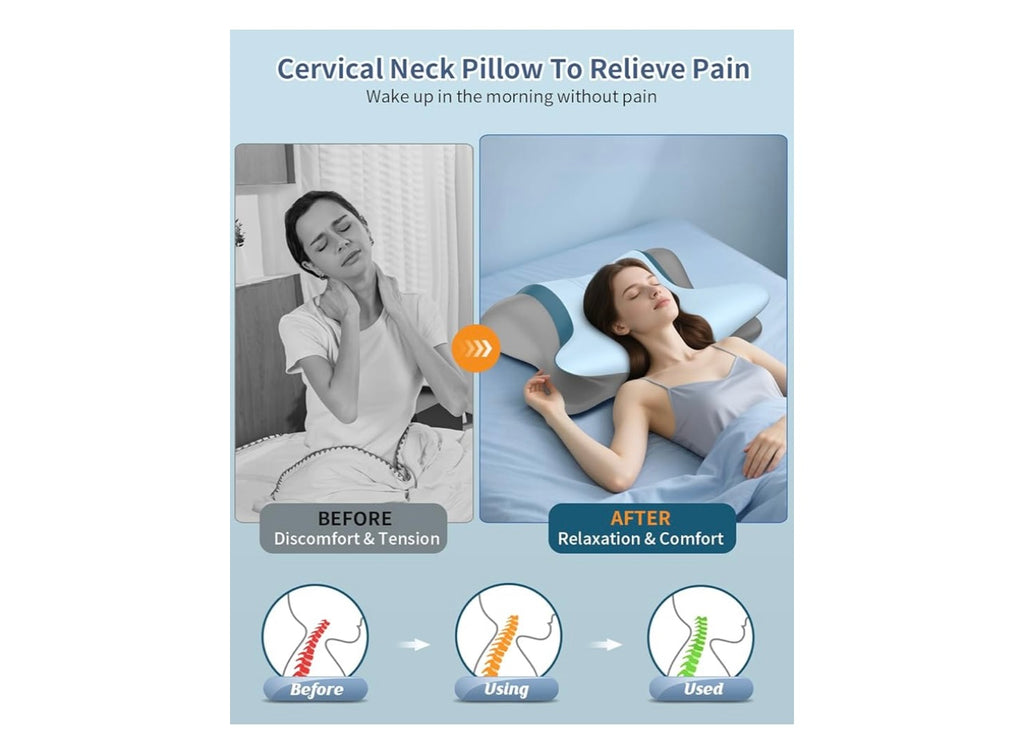 Beslovo Cervical Neck Pillow For Pain Relief.