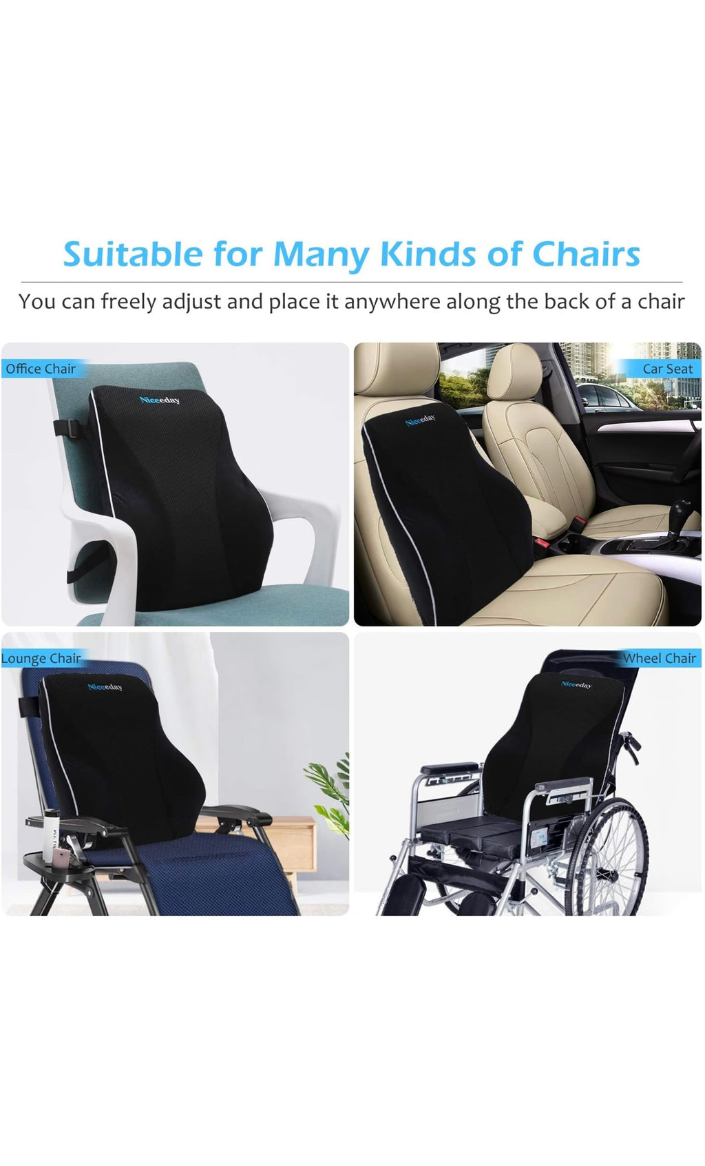 Niceeday lumbar support pillow