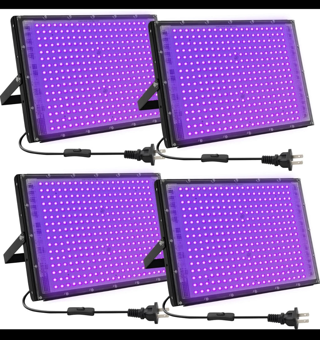 Waygor 300watt LED Black Flood Lights For Glow Parties.