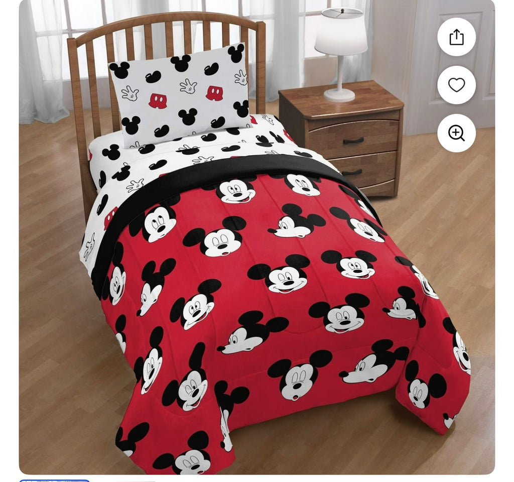 Disney Mickey Mouse Bed Sheets.