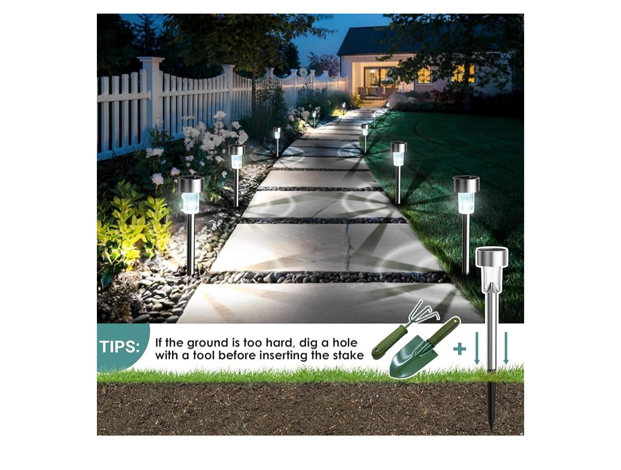 GIGALUMI Solar Pathway Lights.