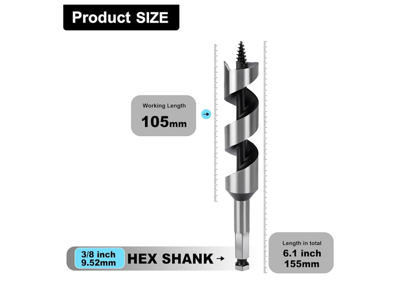 Schlangenbohrer 26x155mm Auger Bit.
