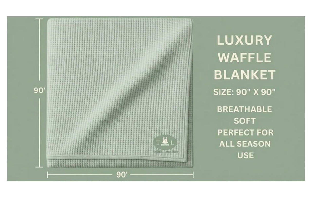 Cotton Waffle Weave Blanket