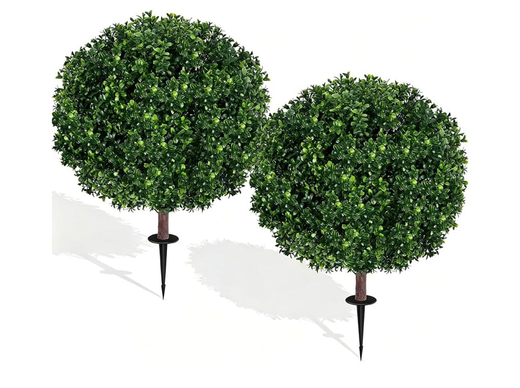27.5” Artificial Boxwood Topiary Ball tree.