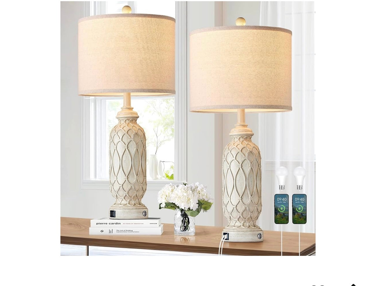SRJJRS Farmhouse Table Lamps.