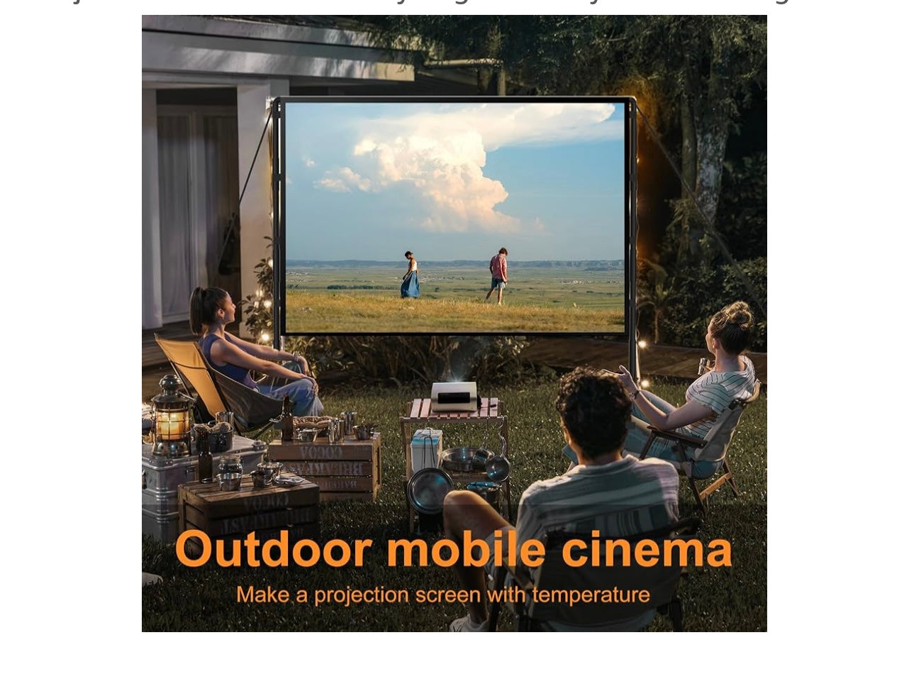 120” Outdoor Projector Screen With Stand.