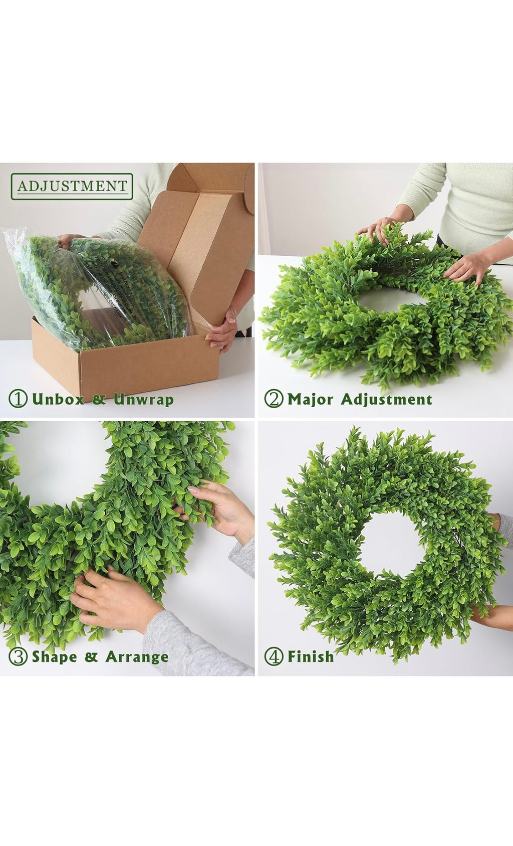 Artificial boxwood wreath