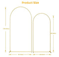 Metal Arch Backdrop Stand, 7.2FT+6FT Wedding Arch Frame.