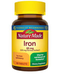 Nature Made Iron 65 mg(325 mg Ferrous Sulfate) ablets Dietary Supplement for Red Blood Cell Support 180 Tablets (Pack of 1. Exp April 2028.