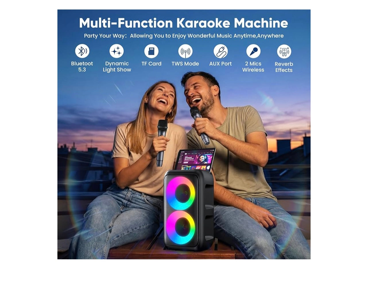 T-08 Karaoke Multifunctional speaker.