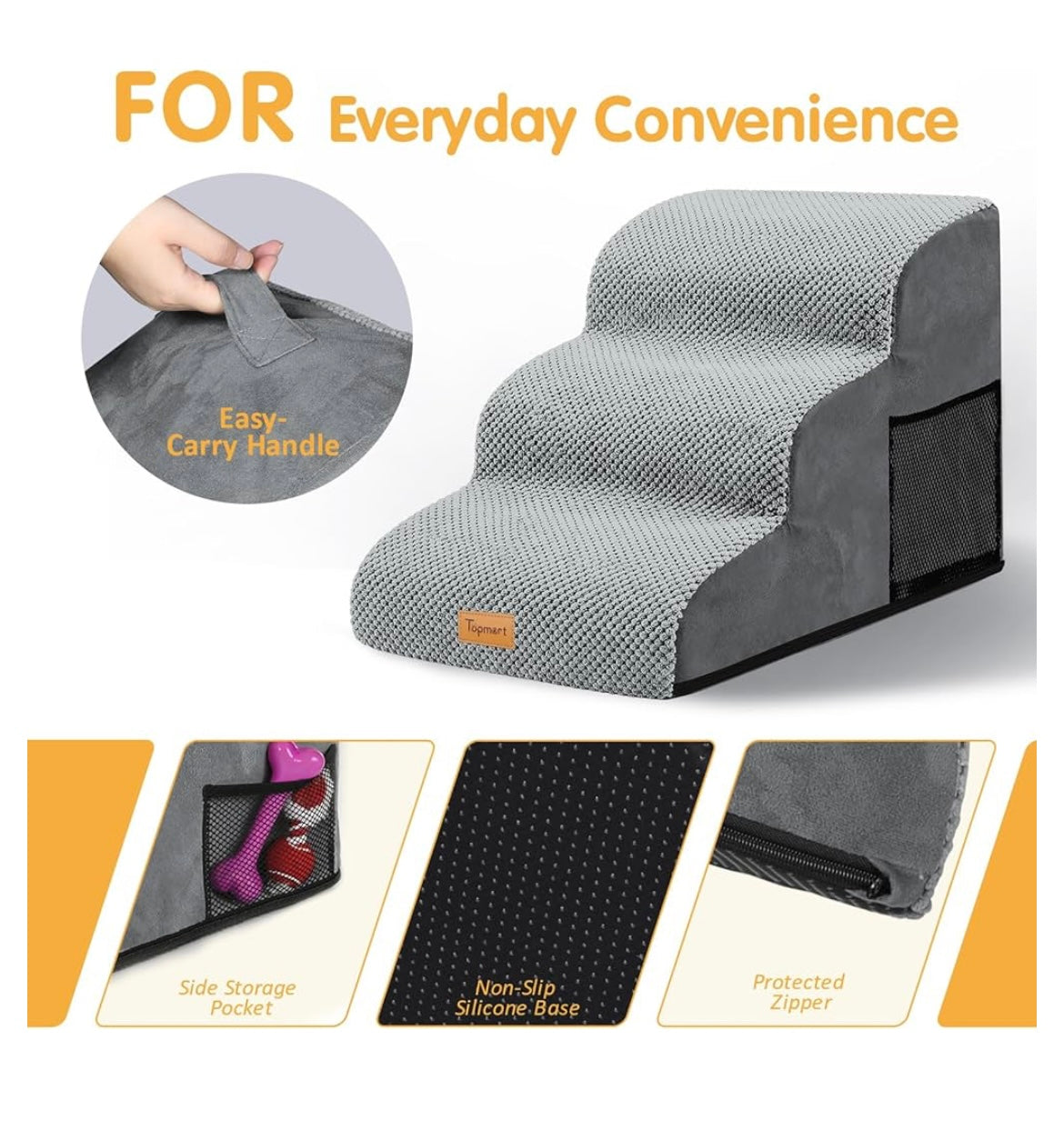 3 tiers foam dog ramp/steps