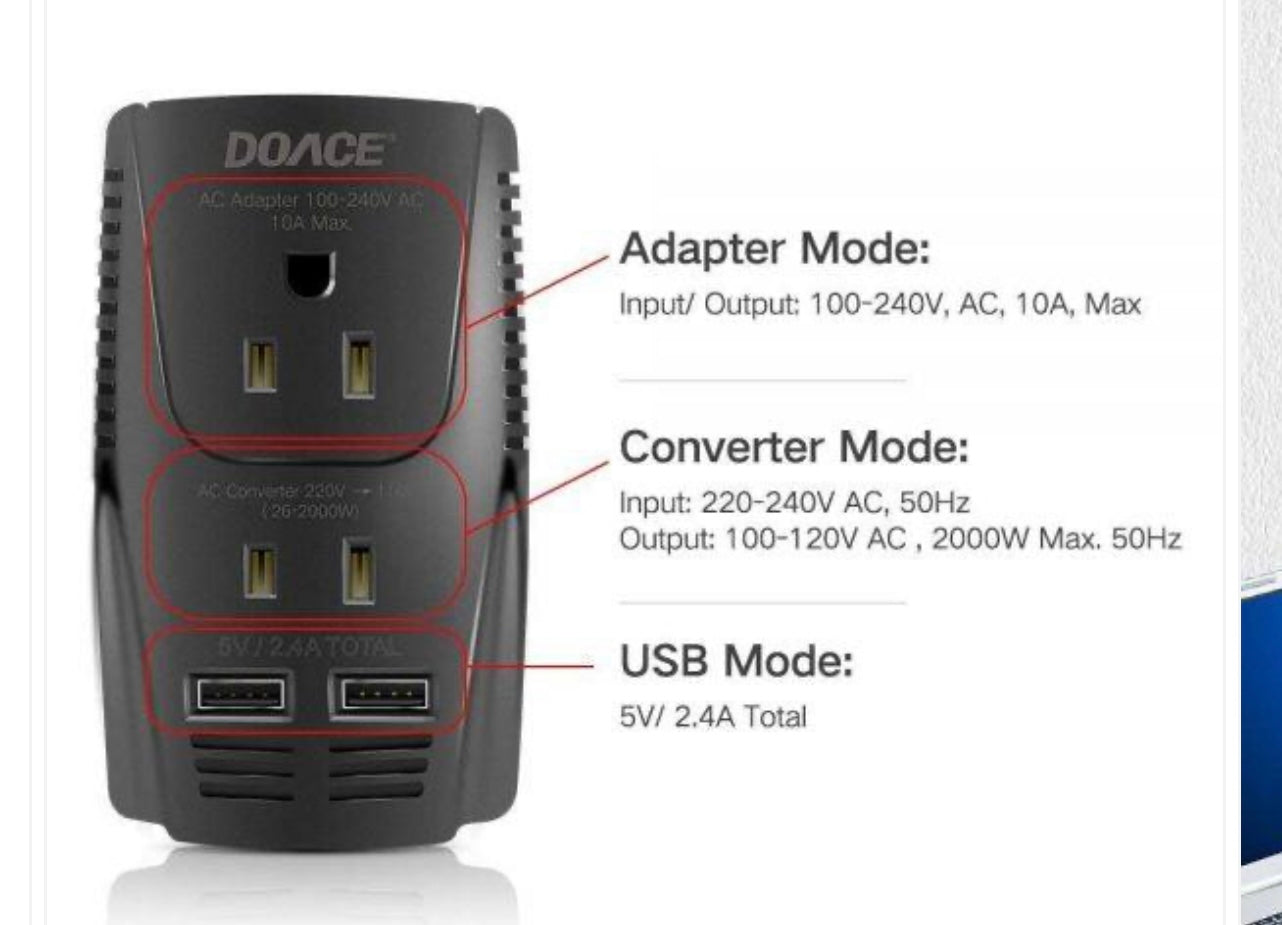 DOACE 2000w Voltage Converter.
